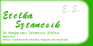 etelka sztancsik business card